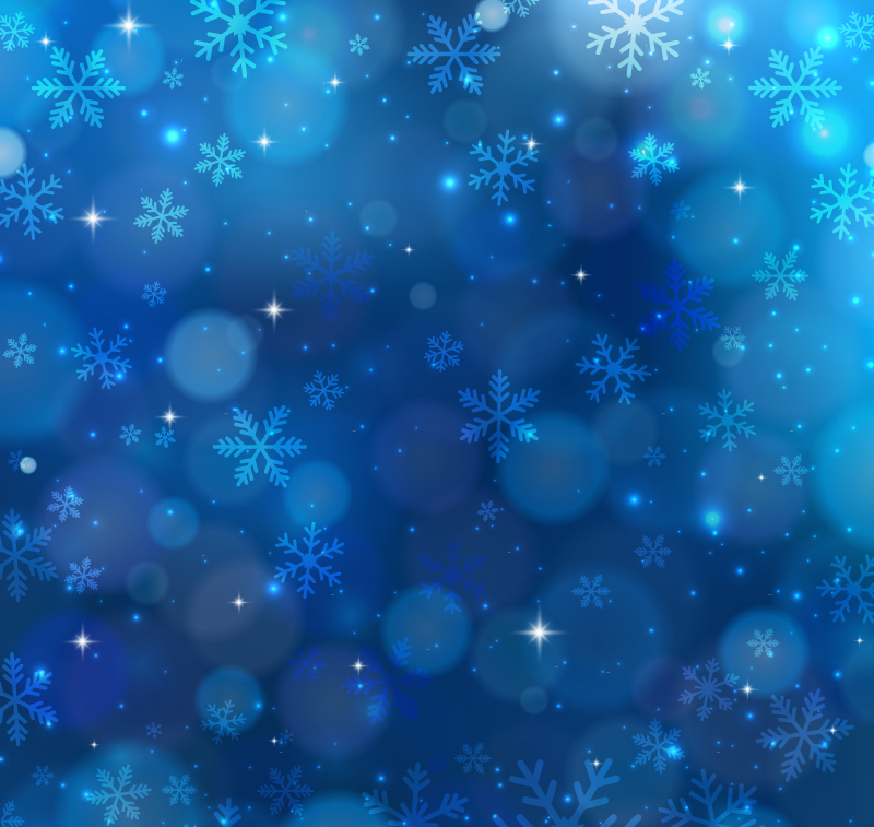 Snowflake blue halo background vector material