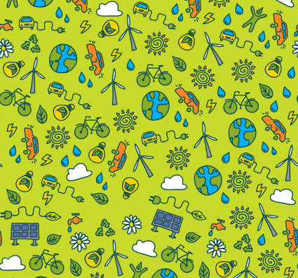 Green seamless background element vector material