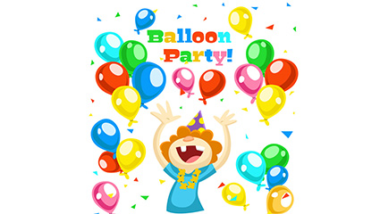 Colorful balloons and birthday cards for children Vectors