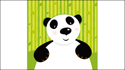 Cute panda honest vector material
