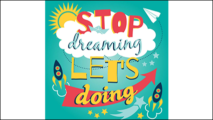 Stop into action fantasy illustrator vector material