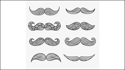 8 beard design pattern vector material