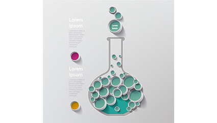 Creative Business information map vector round-bottomed flask