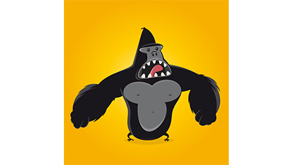 King Kong gorilla vector material Cartoon howling