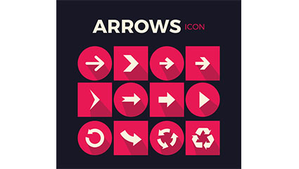 12 arrow icon vector material
