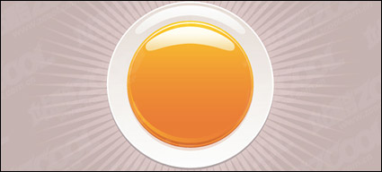 round orange crystal material