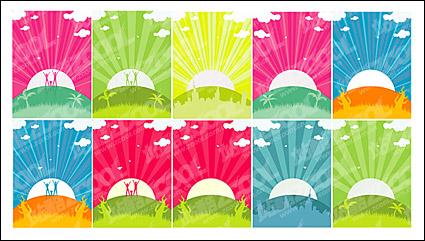 Colorful reflection of the line