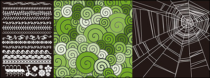 Spider web lace with the pattern vector material