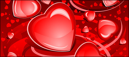 The heart-shaped three-dimensional vector translucent material