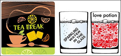 Drink beverages vector material