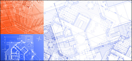Architectural drawings Vector material