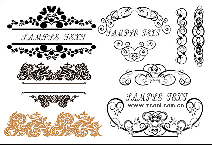 Practical fashion exquisite lace pattern vector material
