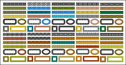 Variety of classical material lace series vector-1