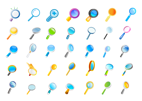 Office supplies magnifying glass Vector 1