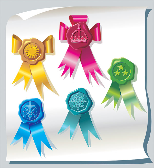 Ribbon badges vector&nbsp;