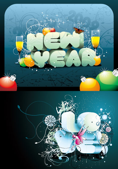 Three-dimensional character theme vector material