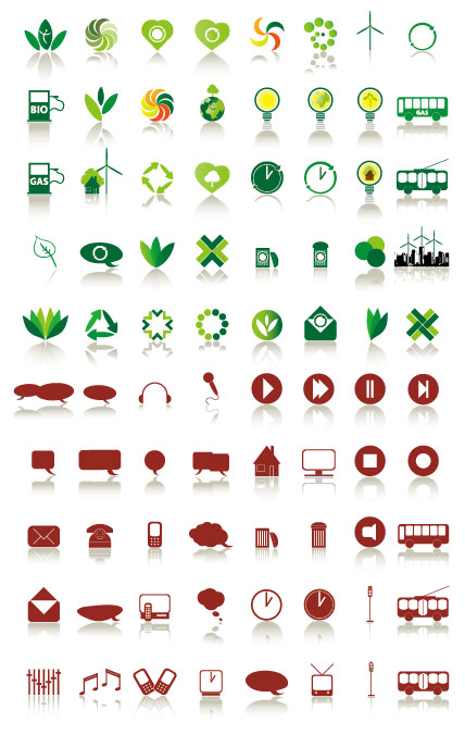 80 simple icons vector material