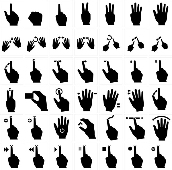 Practical gesture vector material