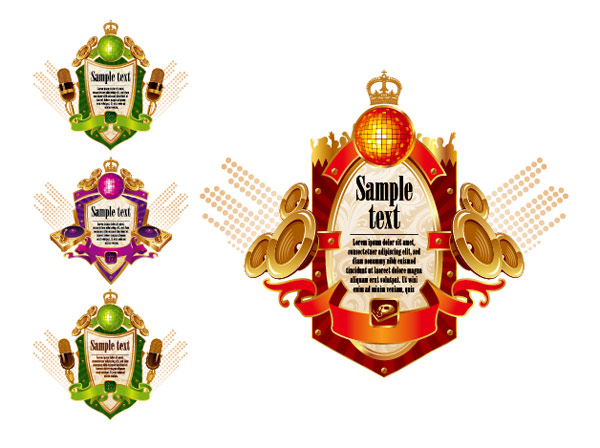 Music theme graphics vector material trend
