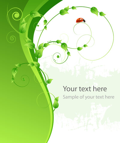 Vector ladybug green