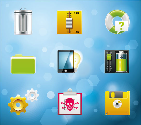 Very delicate system icon vector material -6