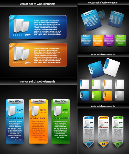 Web design decorative elements vector material -2