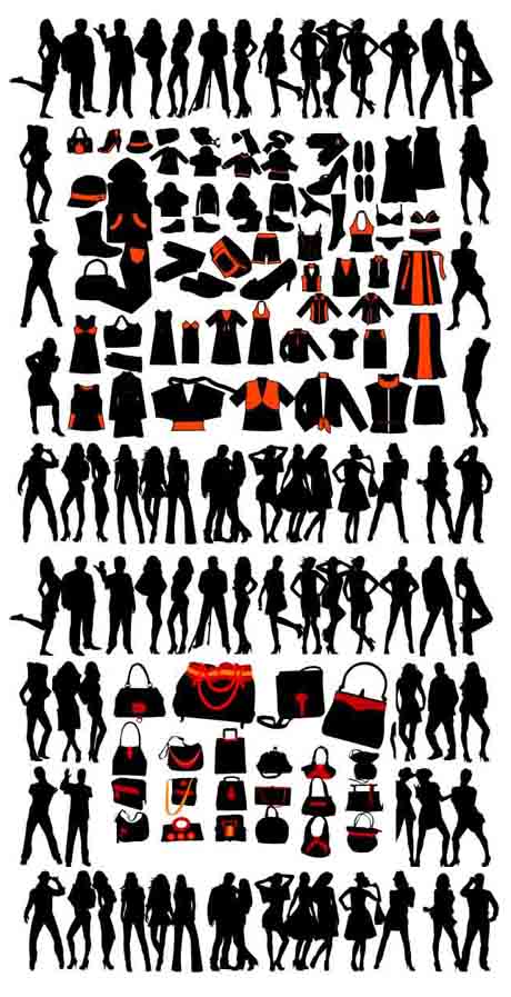 Model silhouette Vector