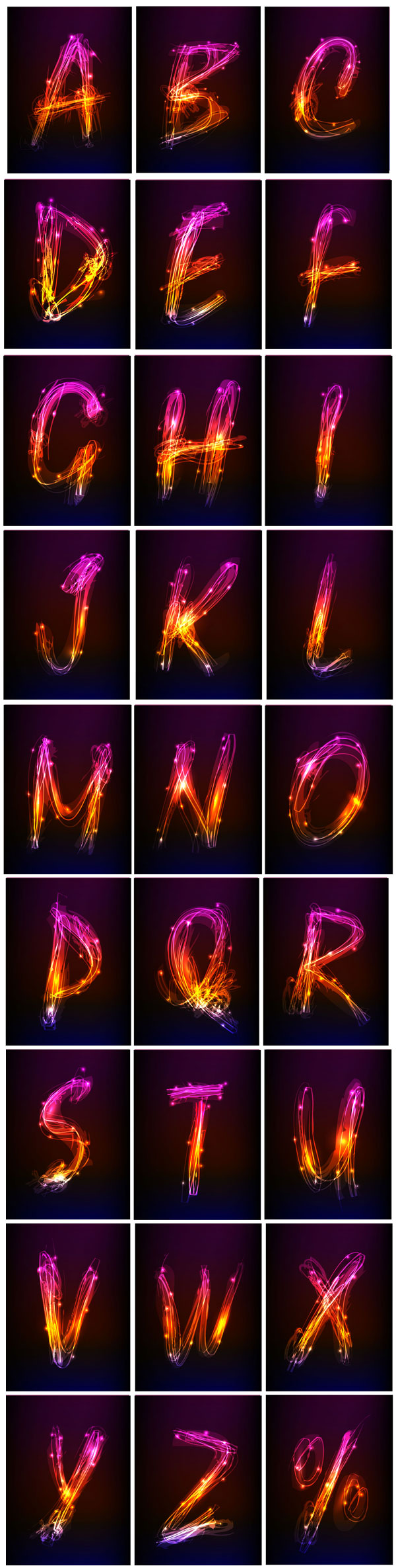 Letters brilliant special effects - Vector
