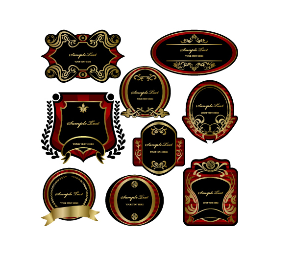 Elegant bottles attached vector