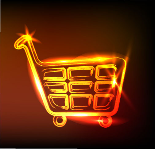The glare Shopping Cart vector material