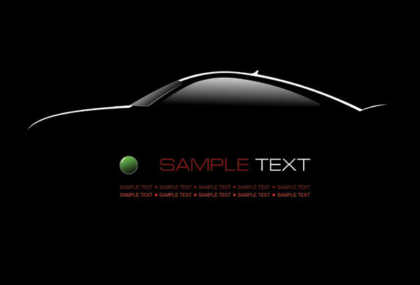Car silhouette vector material -1