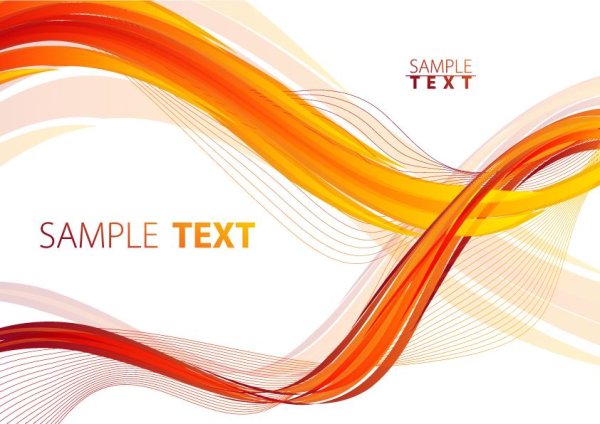 Flow curves text box vector material -1