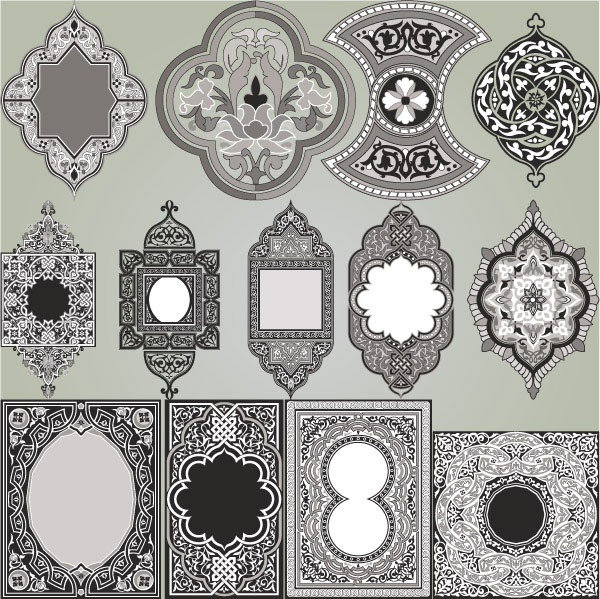 Delicate pattern corners - vector