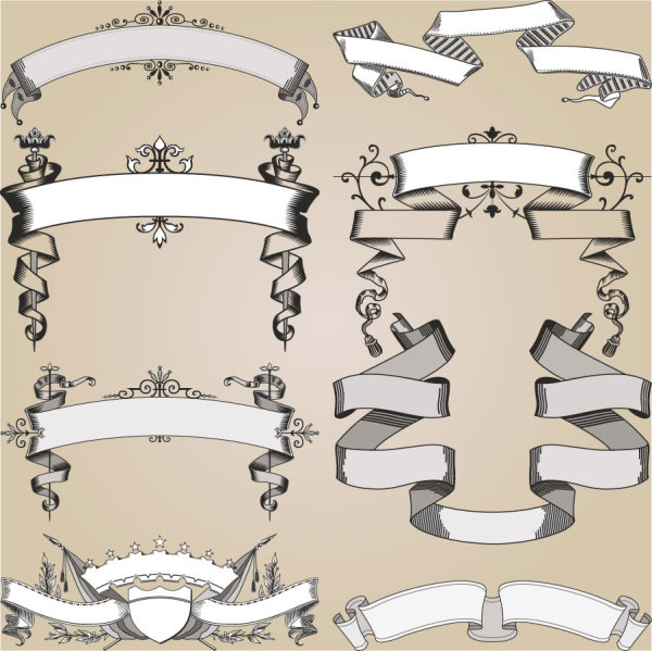 European-style lace pattern 04-- vector material