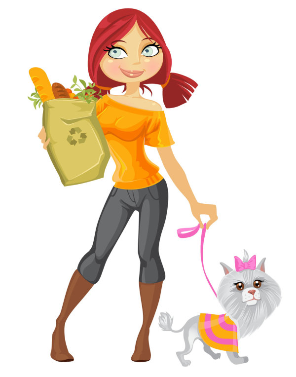 Girls illustrator 04 - vector