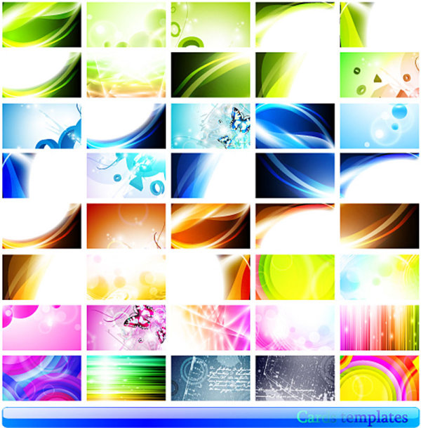 The gorgeous beautiful card 01 - vector material