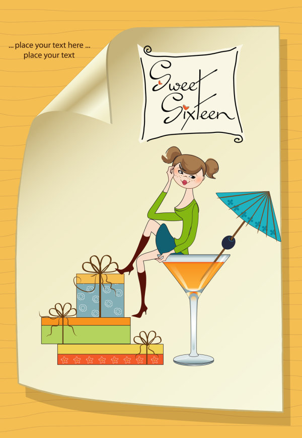 Cute cartoon illustration 03 - vector material