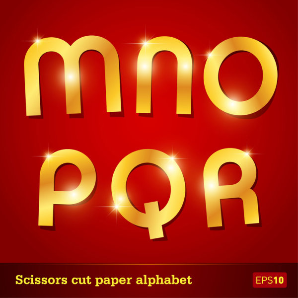 Bling letters 02 - Vector material