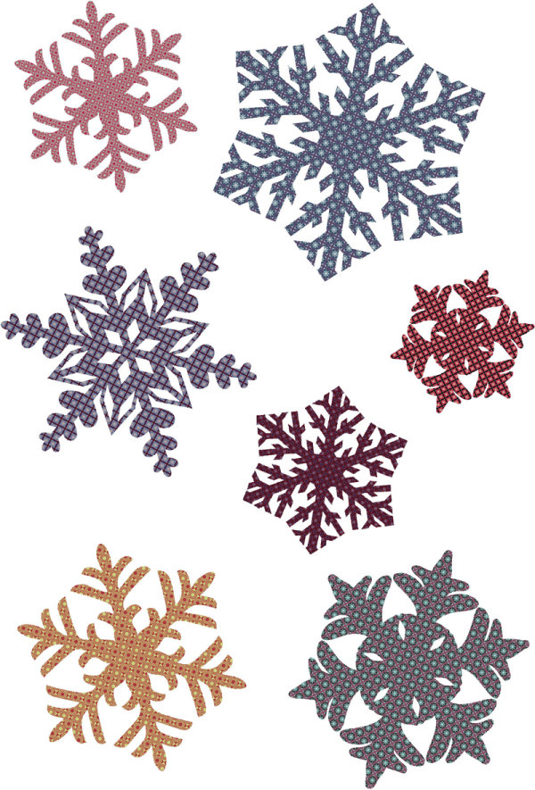 Snowflake patterns - vector material