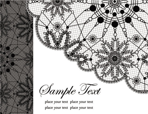 Black and white patterns 03 - vector material