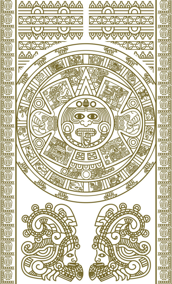 Mayan patterns 02 - vector material