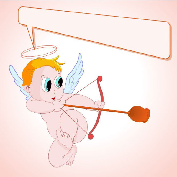 Cartoon Love Theme 04 - vector material