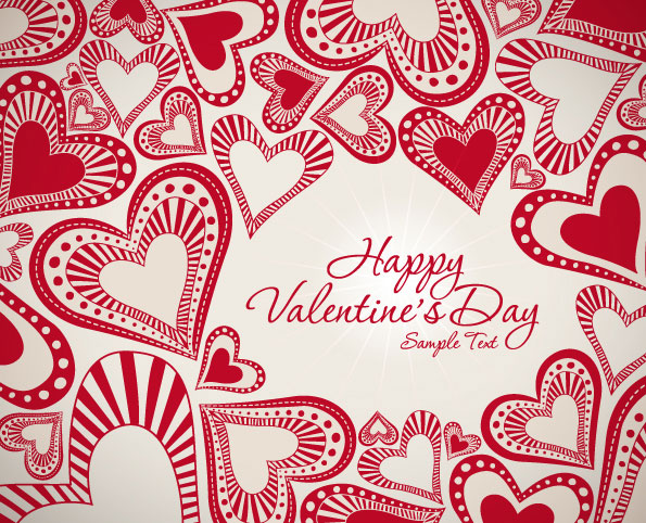 Valentine background 04 - vector material