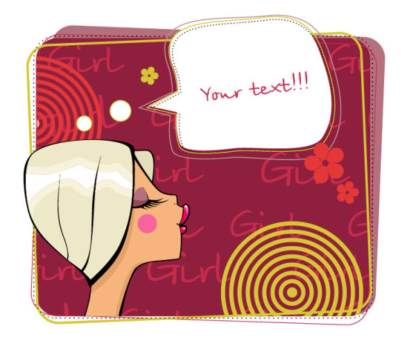 Beauty cartoon illustrator vector material -02