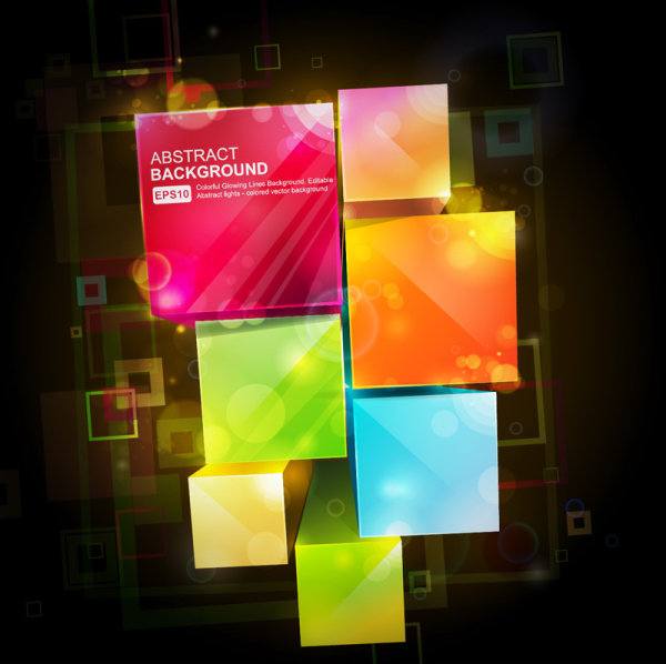 Colorful box 02 - vector background