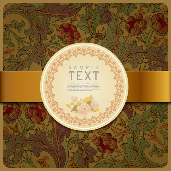 Classic pattern background 02 - vector material