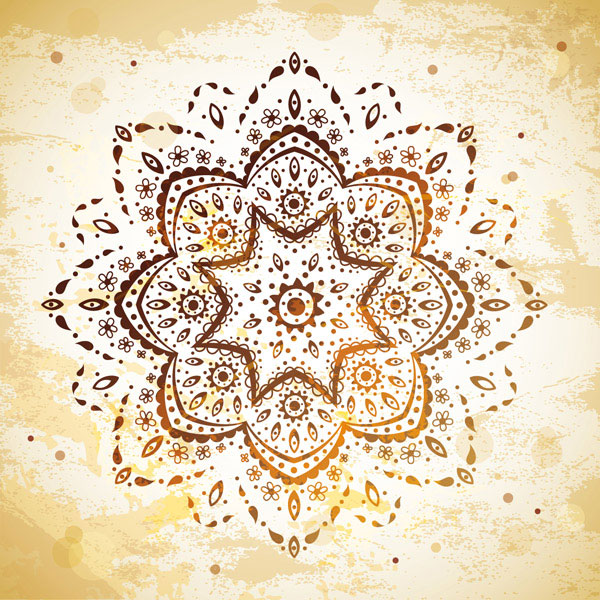 Retro pattern vector material