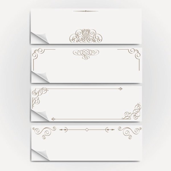 Beautifully banner template 01 - vector material