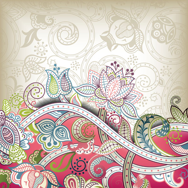 The gorgeous classical pattern vector material -4