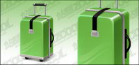 Green suitcase vector
